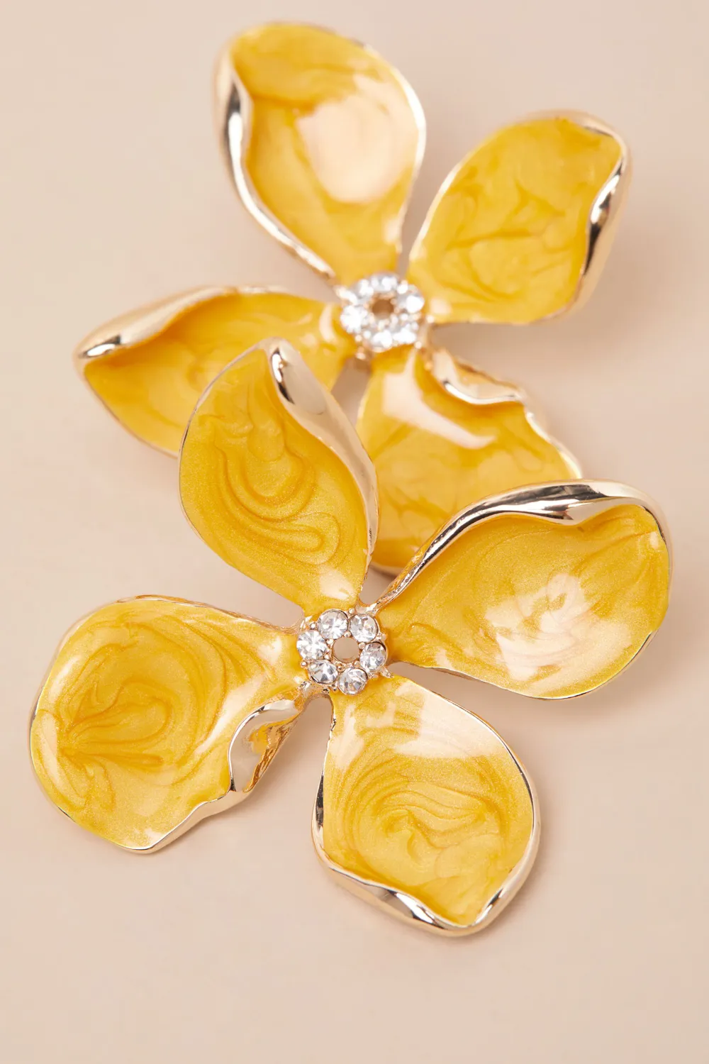 Luxe Marble Flower Earrings