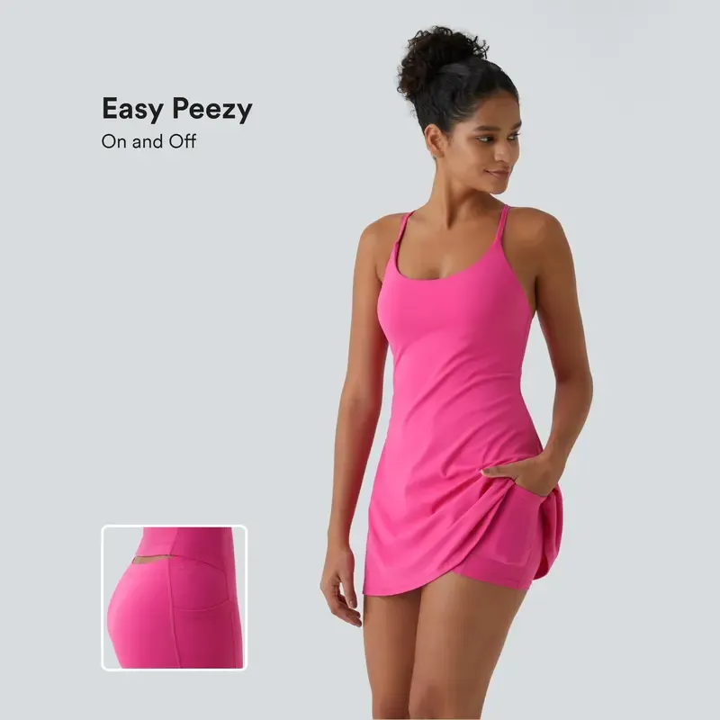 Backless Suede Sports Dress