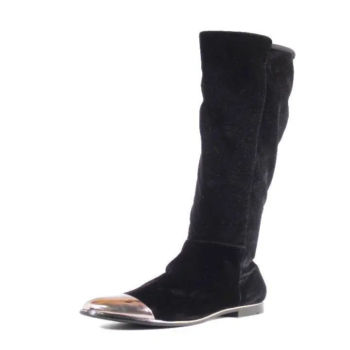 Toe Cap Knee High Boots