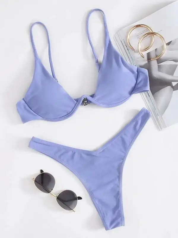 Clean Underwire Bikini Top Swim Set