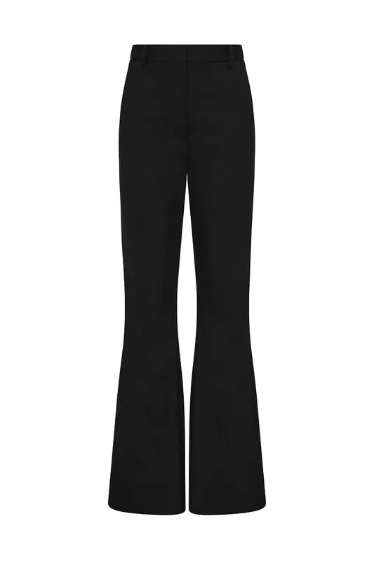 Black Tailored Flare Trouser