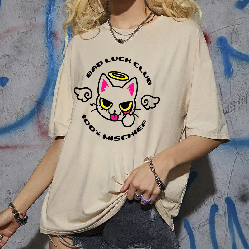 Bad Luck Club Cat Graphic Tee