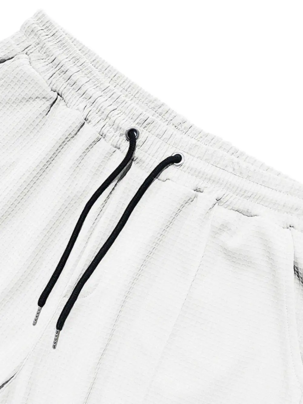 Men's Full Size Textured Drawstring Casual Pants Plus