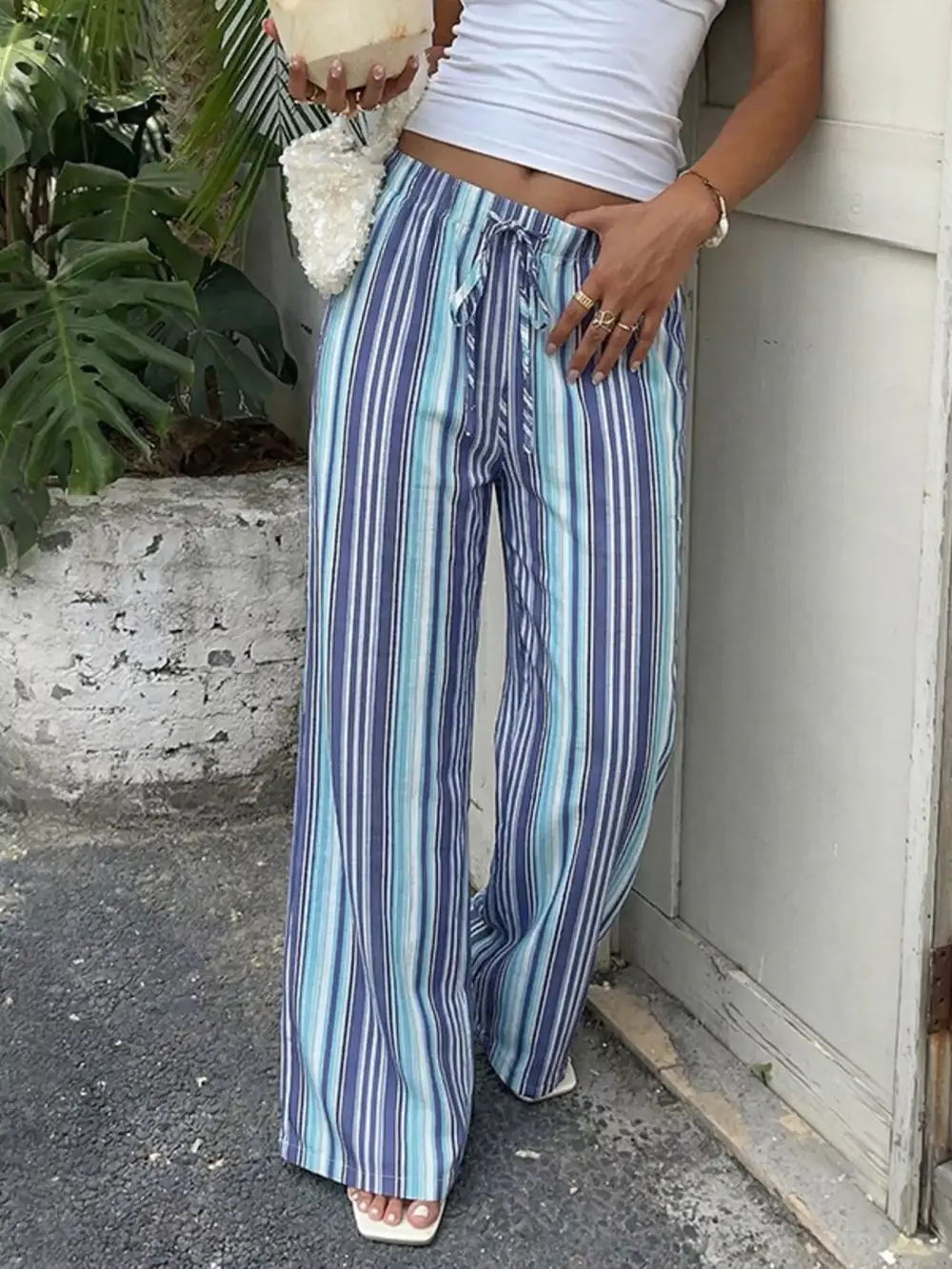 Striped Wide Leg Pants