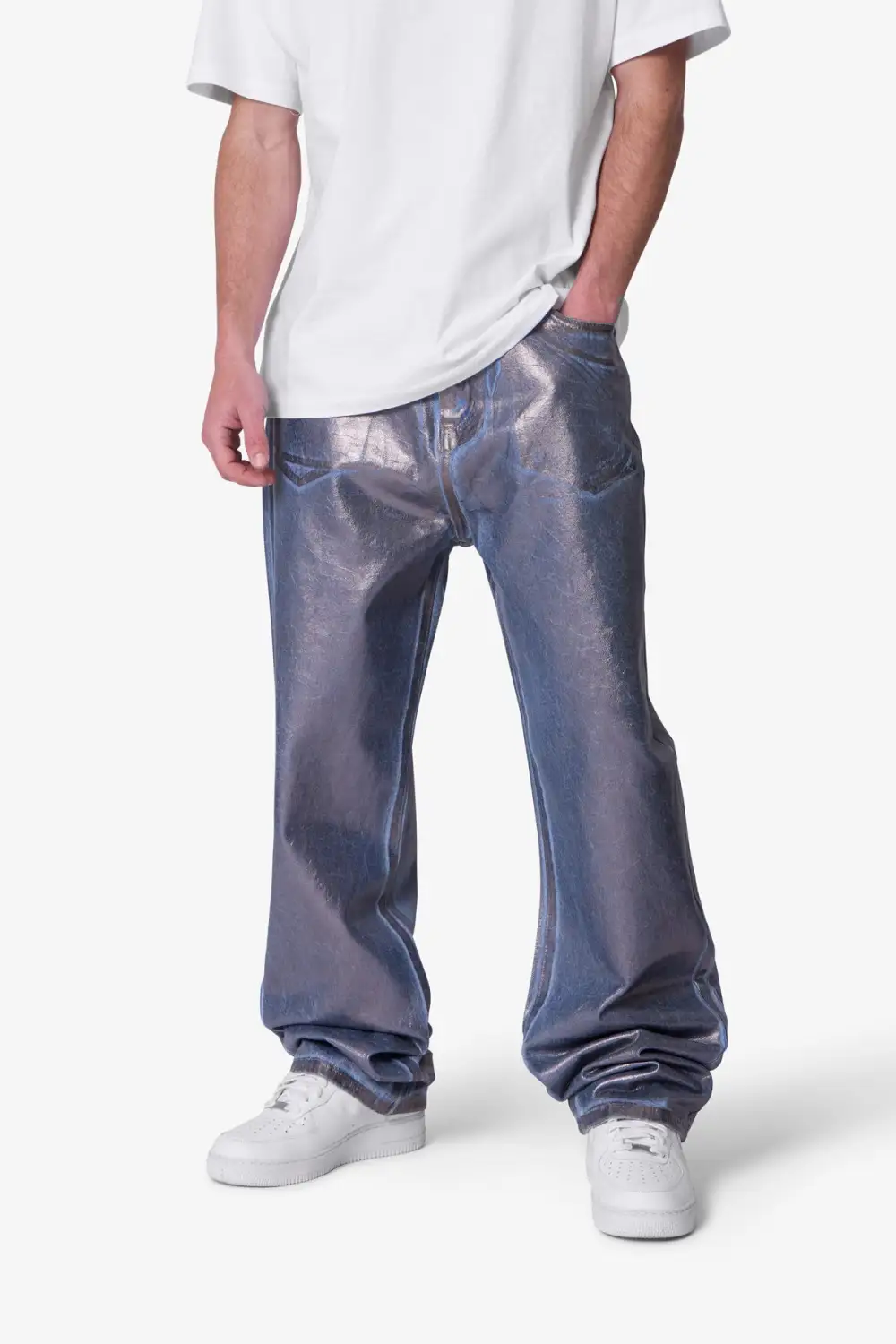 Ultra Baggy Chrome Sprayed Jeans