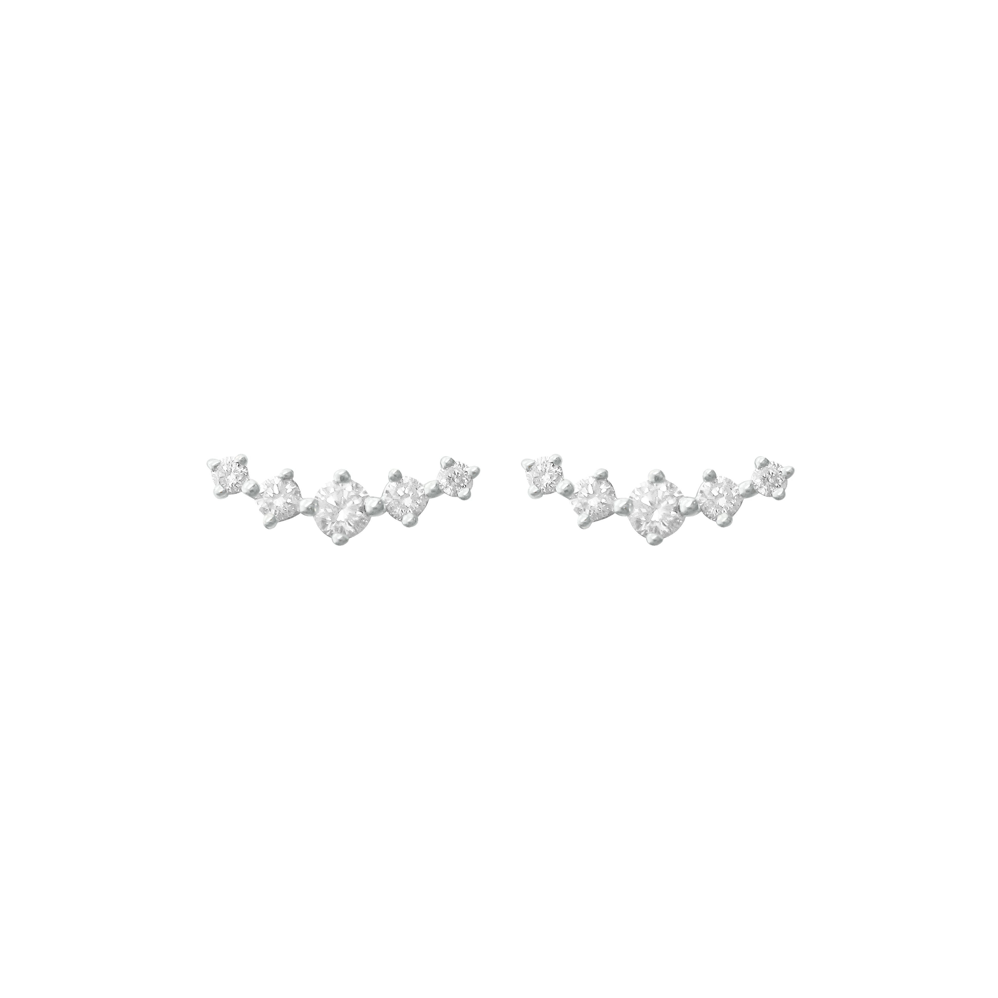 Polished Bold Gem Detail Stud Earrings