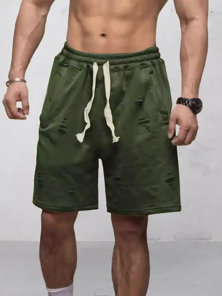 Distressed Athletic Shorts