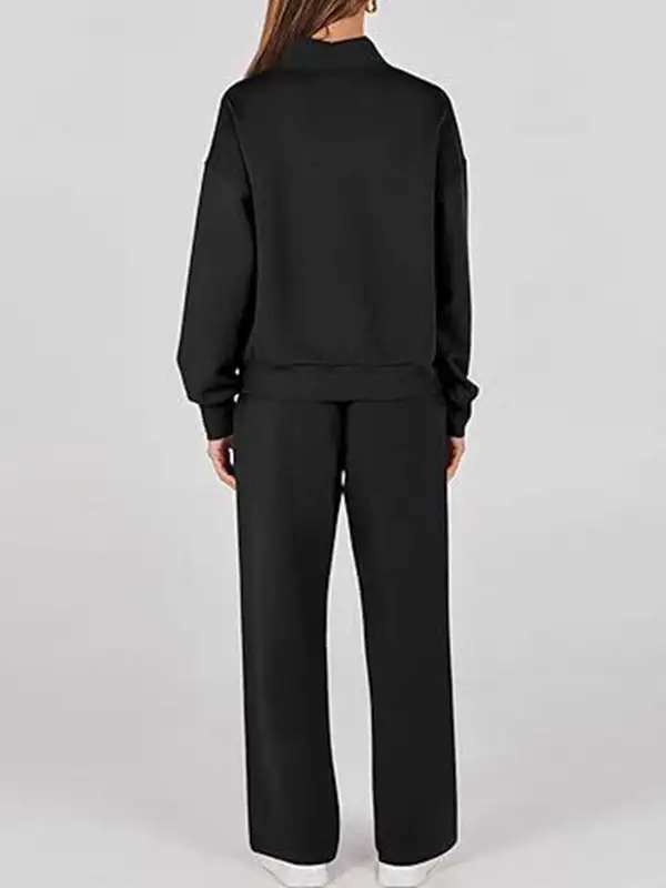 High Waist Long Sleeve Hoodie And Pants Set