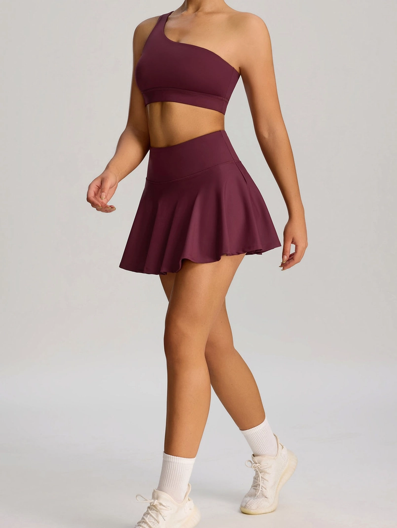 Cleo One-Shoulder Yoga Underwear Set