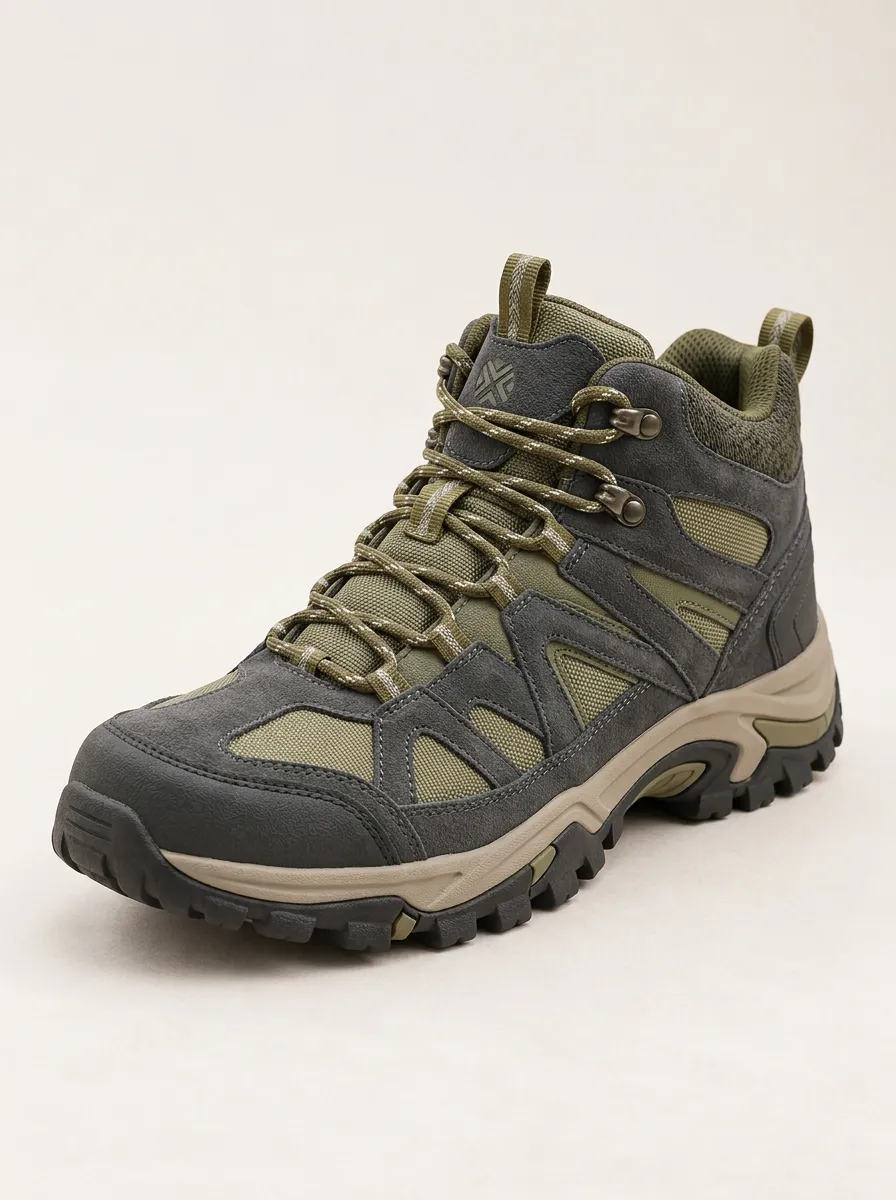 Women's Suede Graphic Detail Hiking Boots