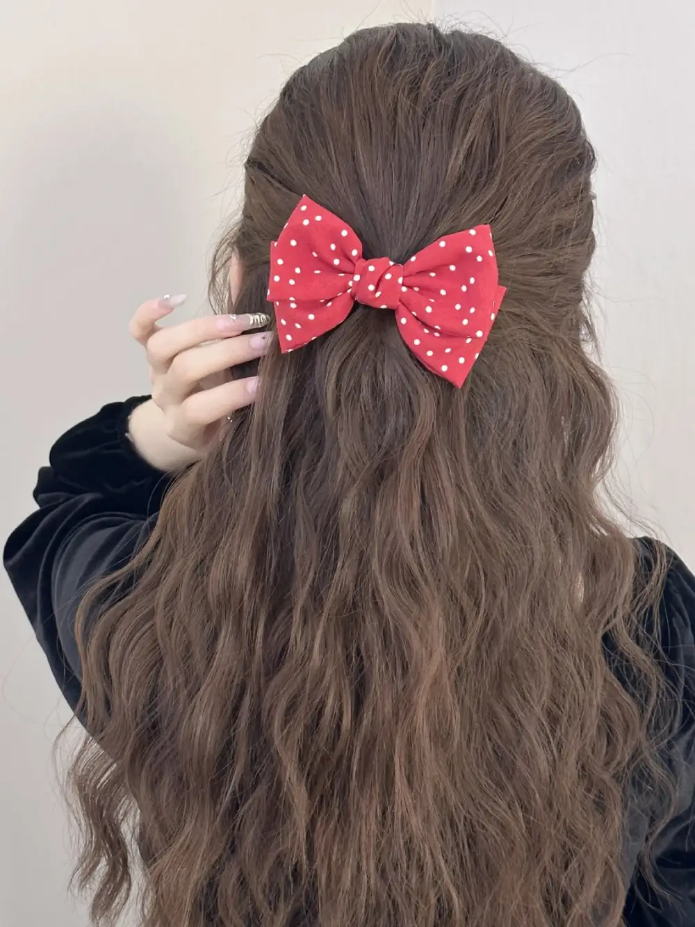 Bow Polka Dot Clip