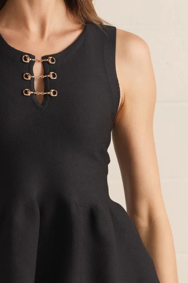 Horsebit Hardware Knit Top