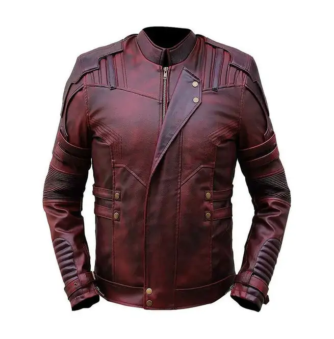 Contemporary Leather Biker Motorcycle Jacket