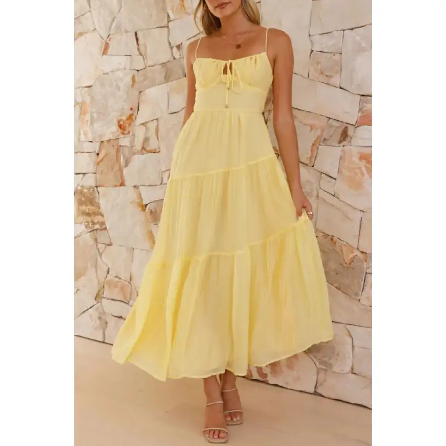 Ruched Smocked Back Cami Dress