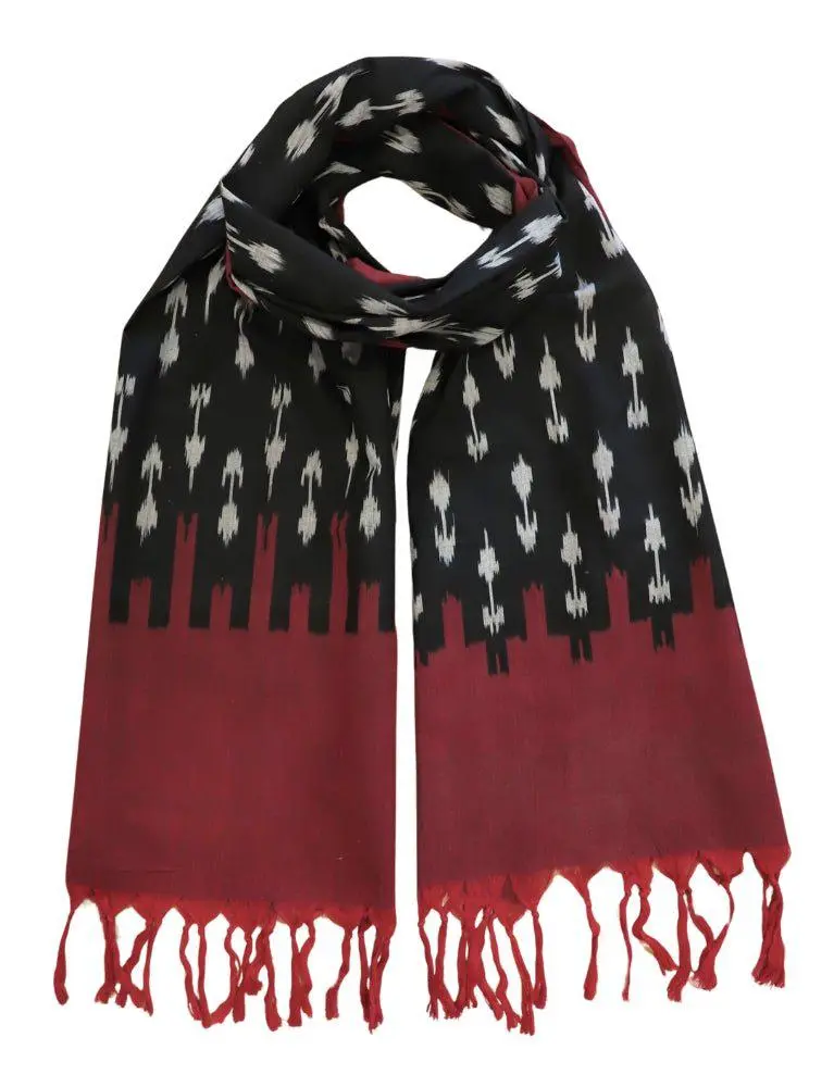 Apple Black Ikat Scarf
