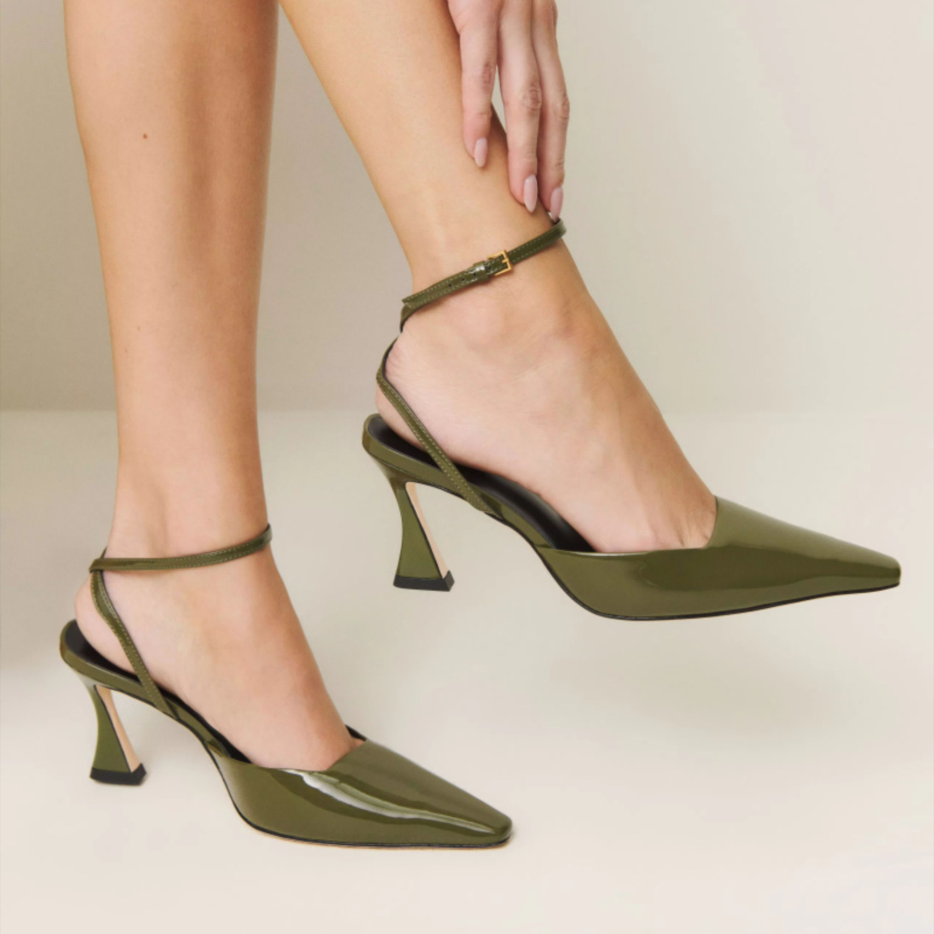 Lunessa Pointed Patent Stiletto Sandals