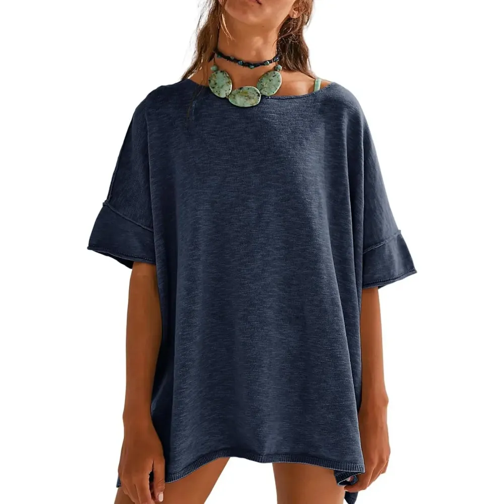 Women’s Oversized Short Sleeve Tunic Tee