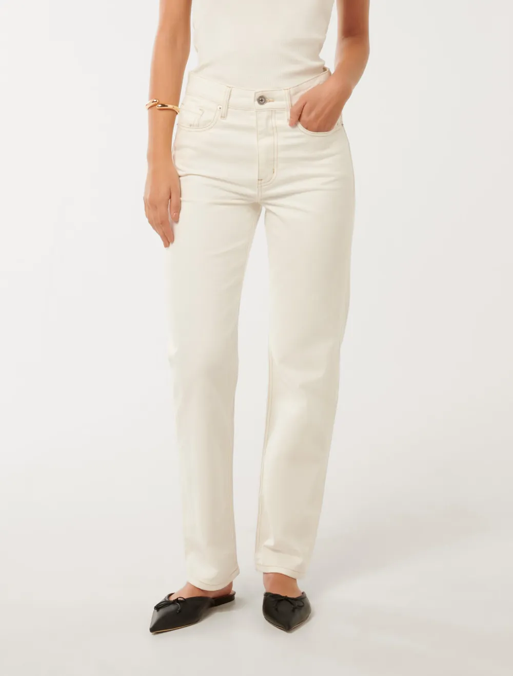 Casual Style Ankle Straight Jean