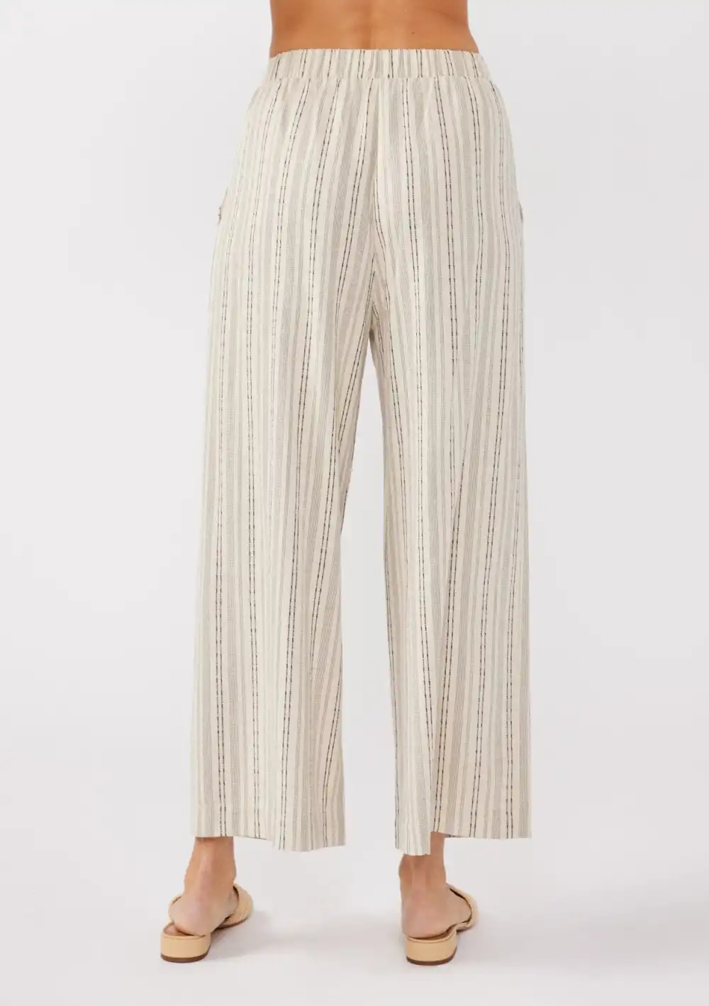 Striped High Rise Loose Pants