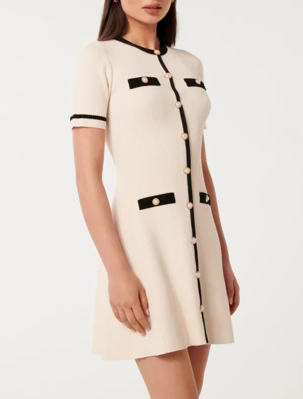 Short Sleeve Knit Mini Dress