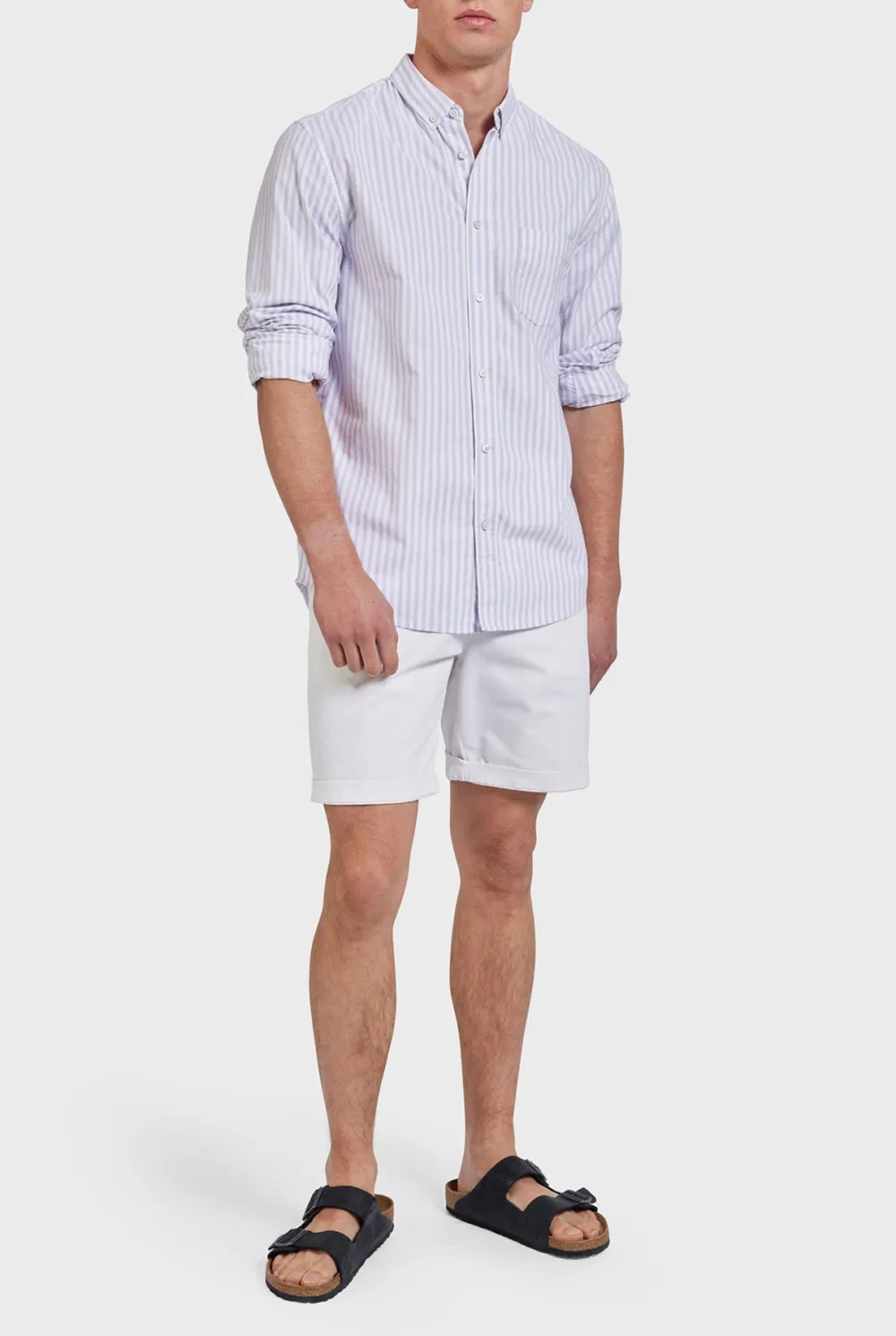 Vintage Pinstriped Oxford Long Sleeve Shirt