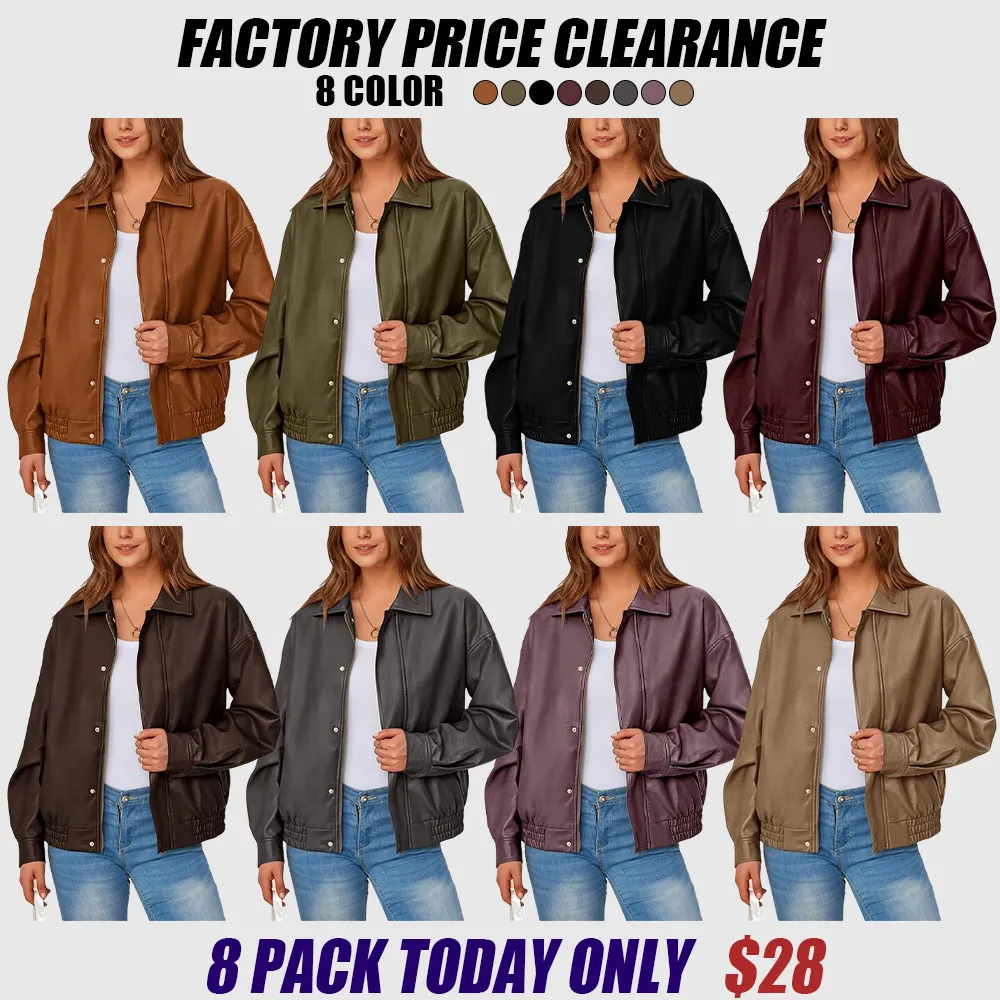Women'S Faux Leather Motorcycle Jacket