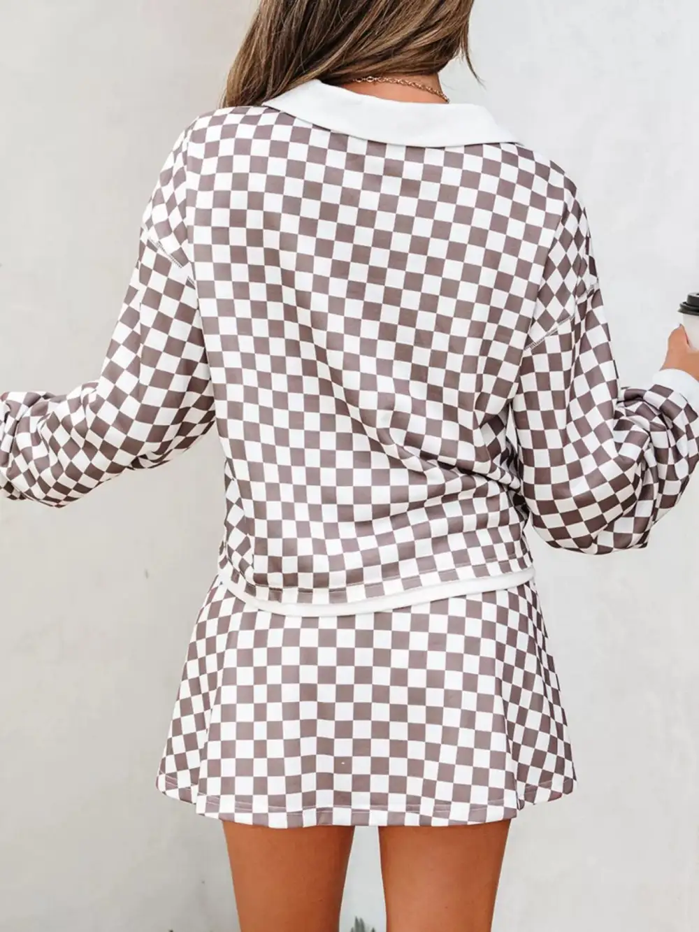 Tailored Collared Long Sleeve Detail Coordinated Set