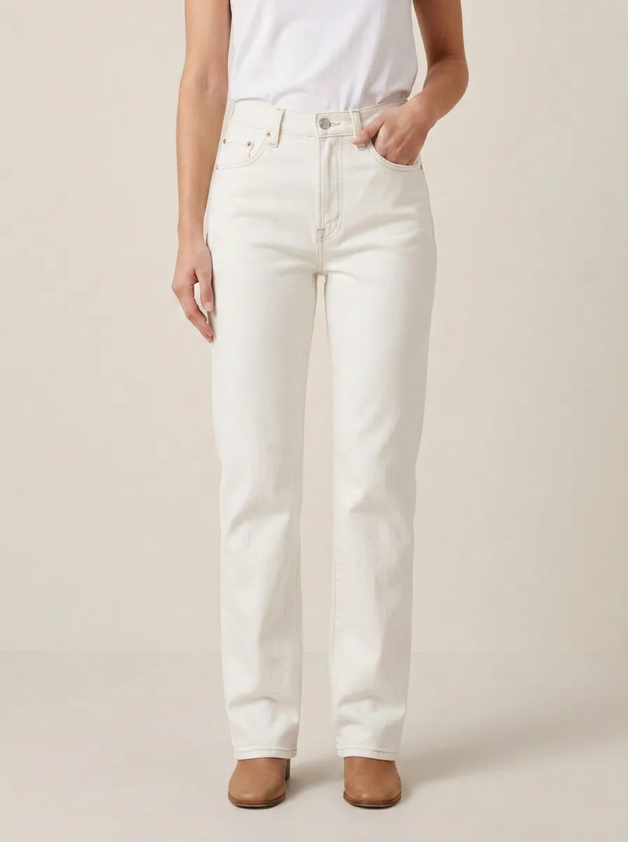 Laid-Back Printed Denim Jeans