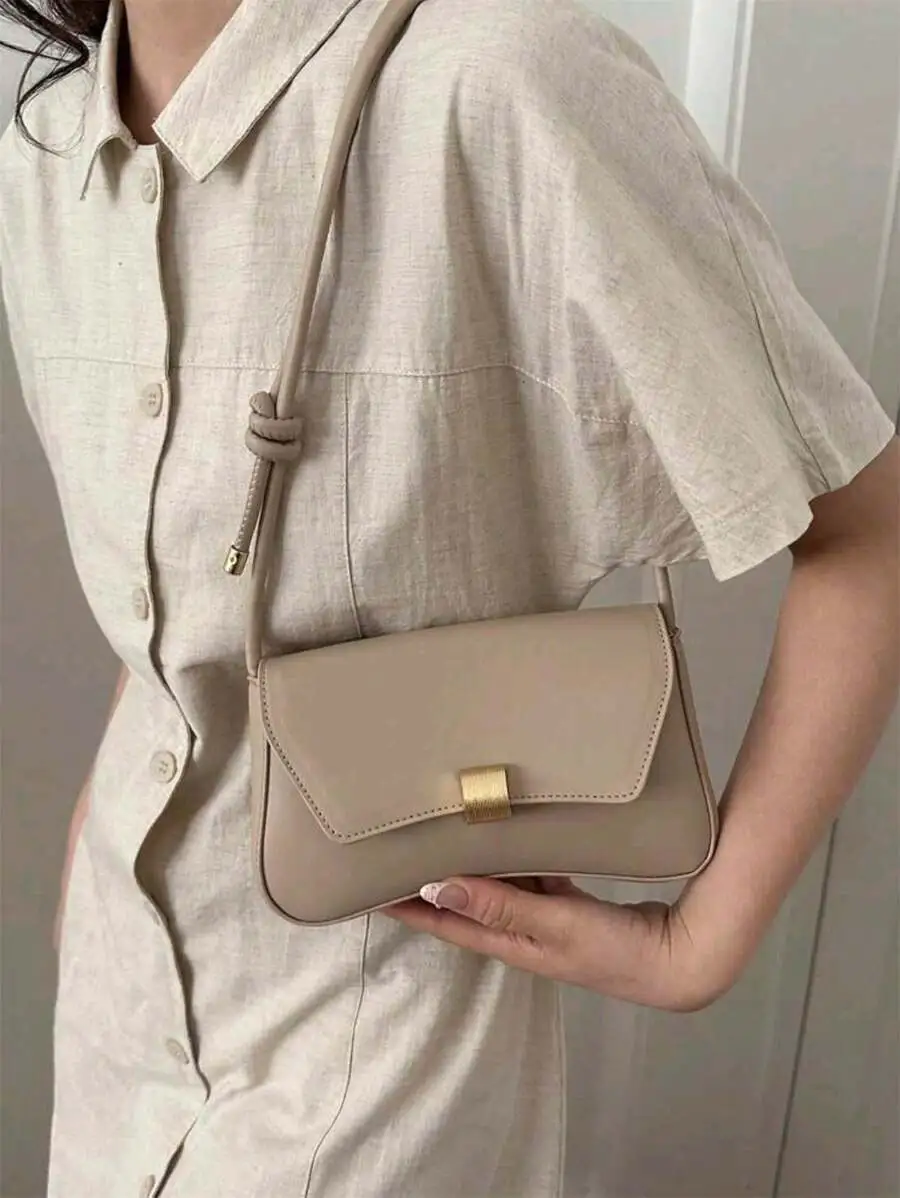 Mini Square PU Bag – Colorful Pattern, Flap Closure & Adjustable Strap