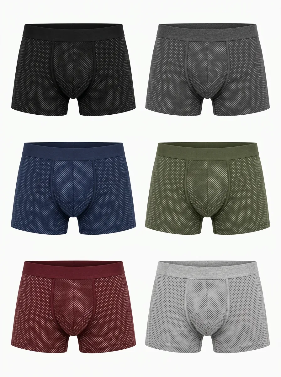 Men's Multicolor Micro-Dot Pattern Boxer Briefs Multi-Pack