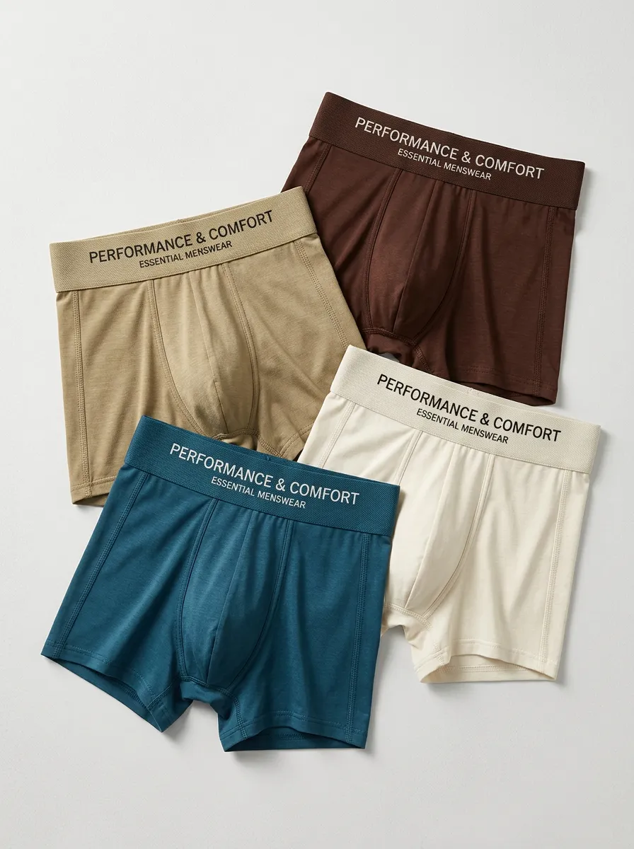 Practical Look Men' Four Pack Boxer Briefs