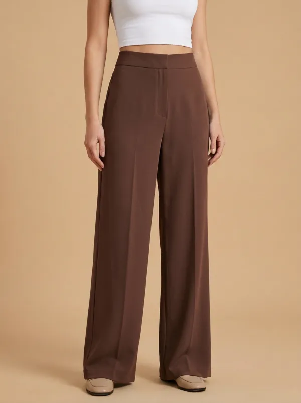 Women’s Relaxed Fit Printed Wide Leg Trousers