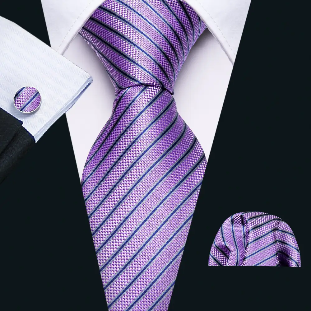 Refined Striped Necktie Set