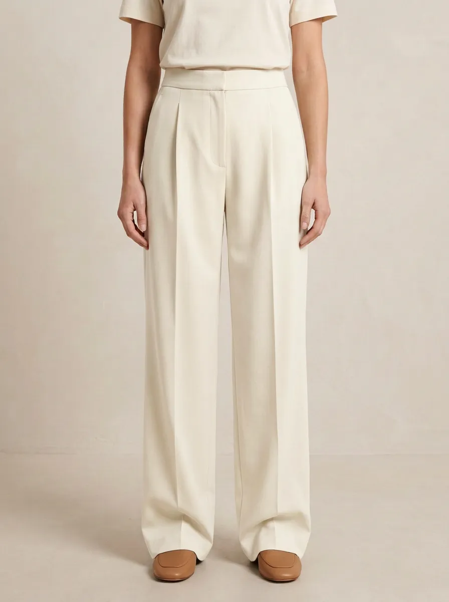 Easywear Pleated Wide-Leg Trousers