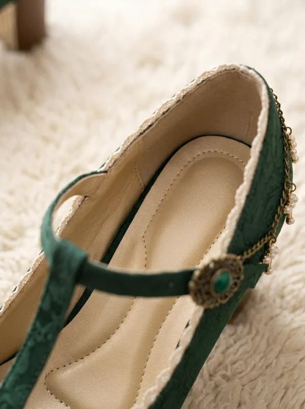 Pearl Floral Women's Bavarian Occasion Heels