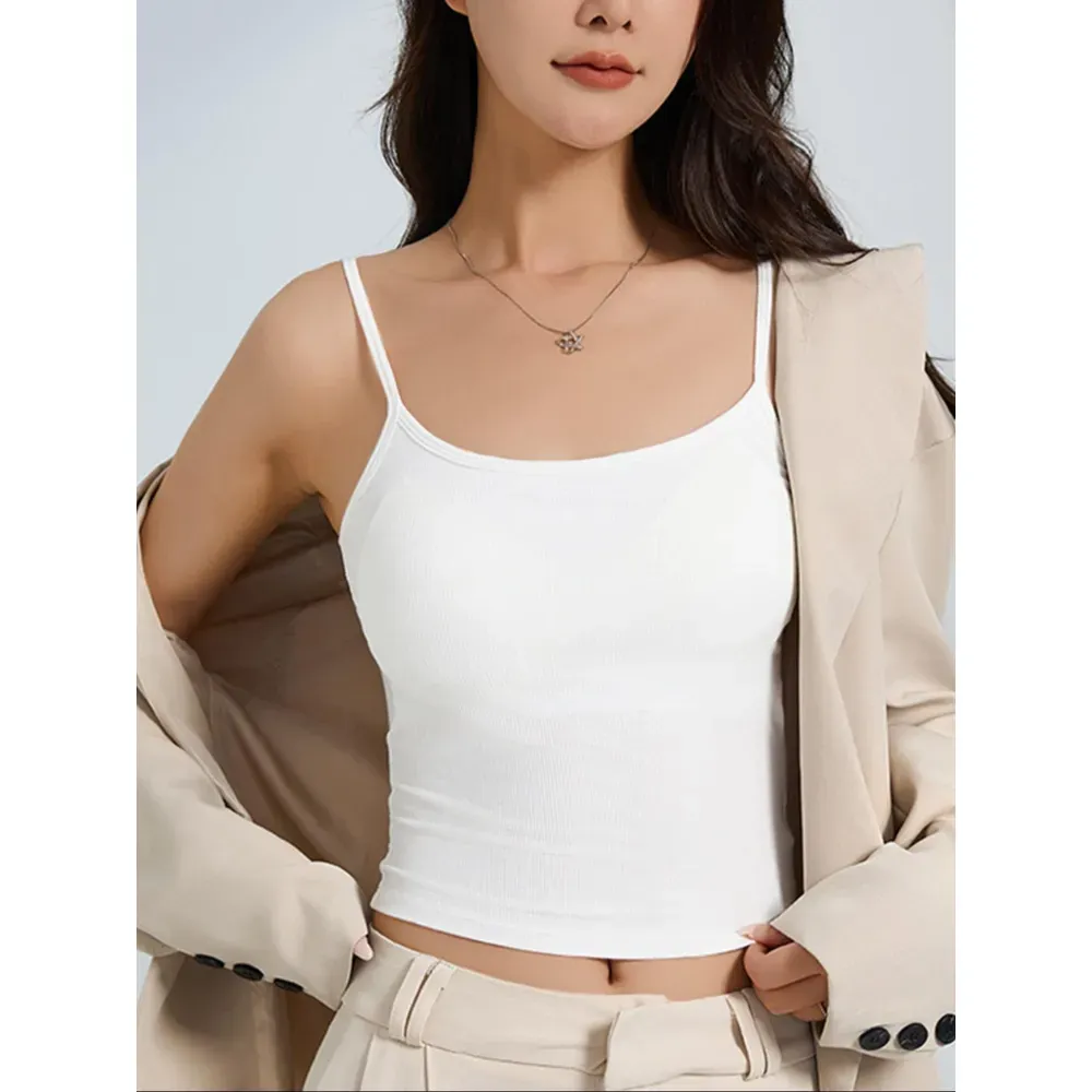 Women's Solid Ribbed Cami Tank Top