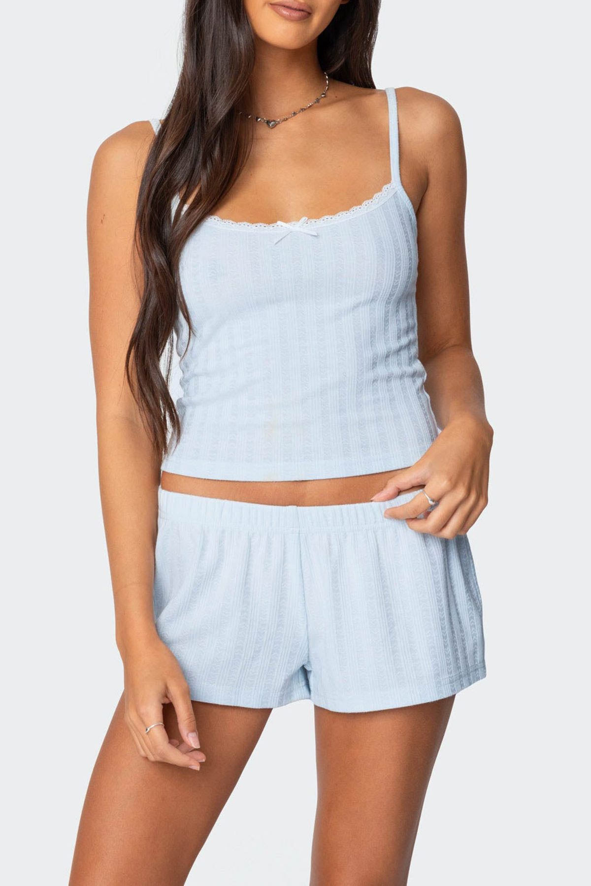 Pointelle Lace Tank Top