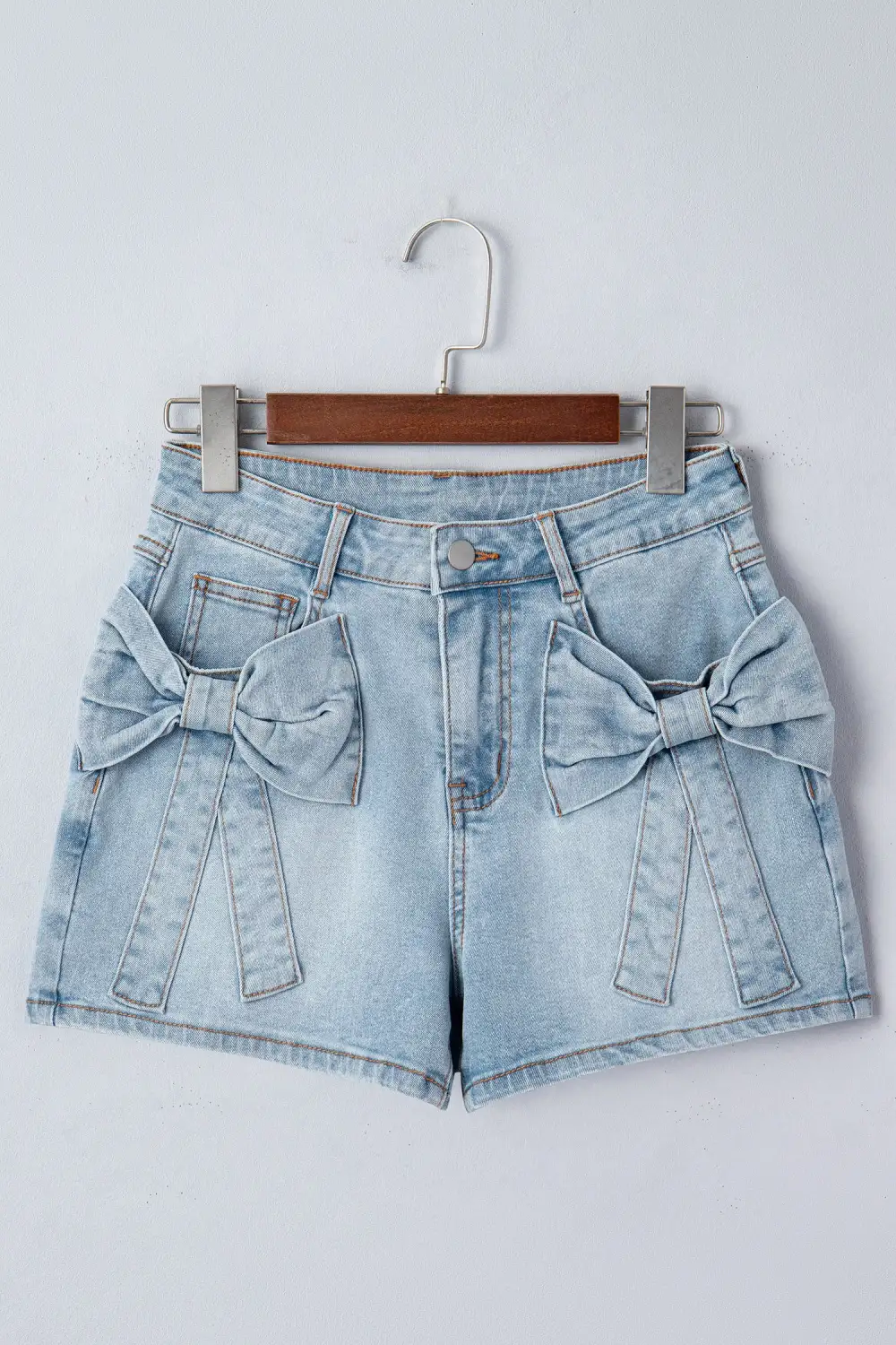 Travel High Waist Pocketed Denim Shorts