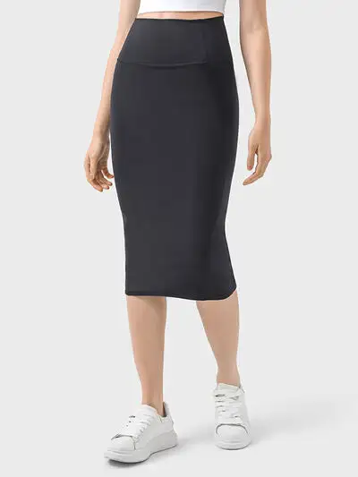 Slit Wrap Active Woven Skirt