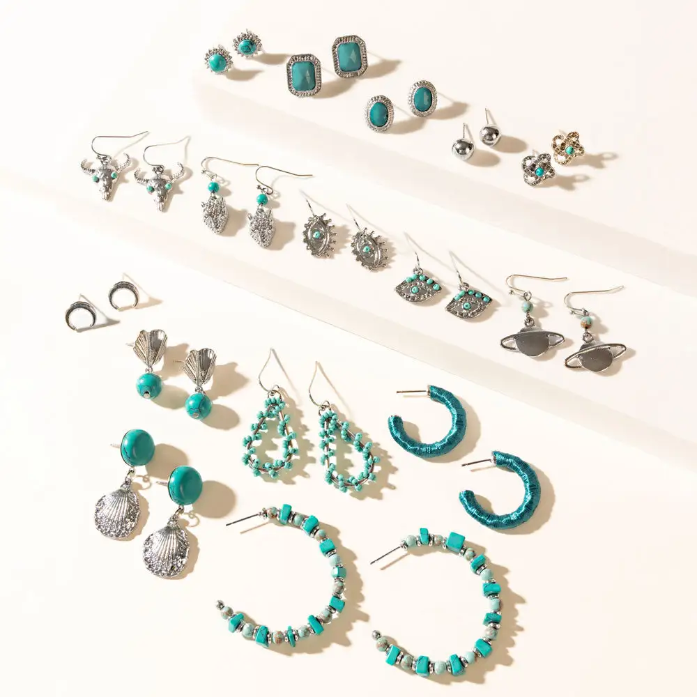 Artful Stone Accent Earring Set
