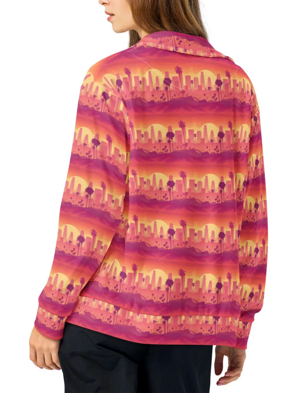 Retro Sunset Print Jacket