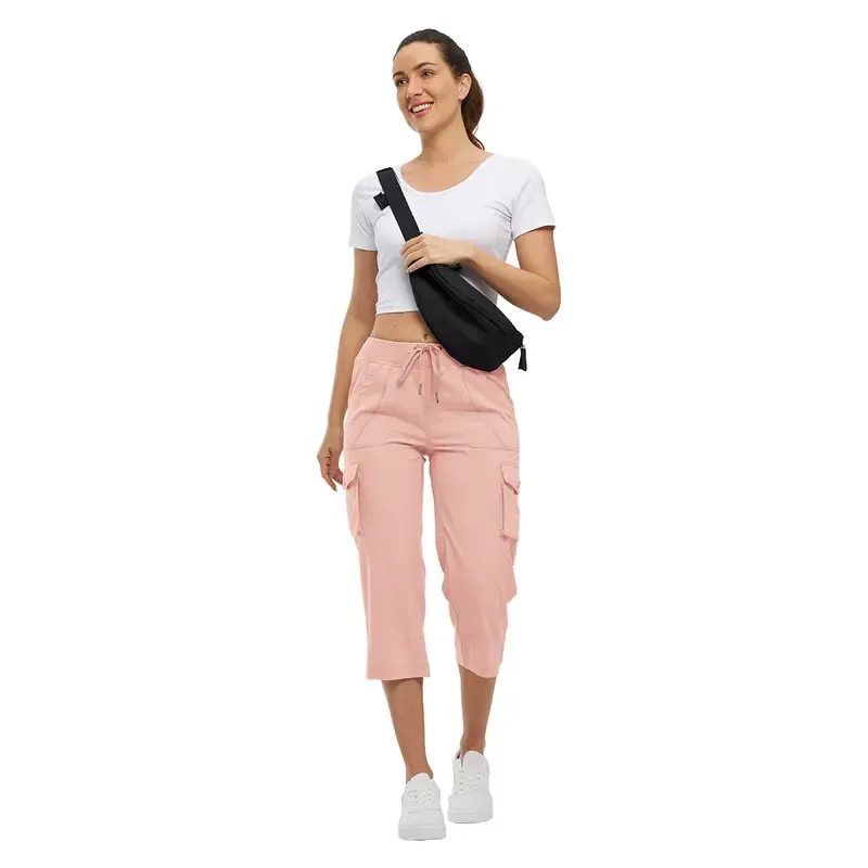 Women's Cargo Pants Plus Size Outdoor Lightweight Capris Casual Trip Loose Shorts