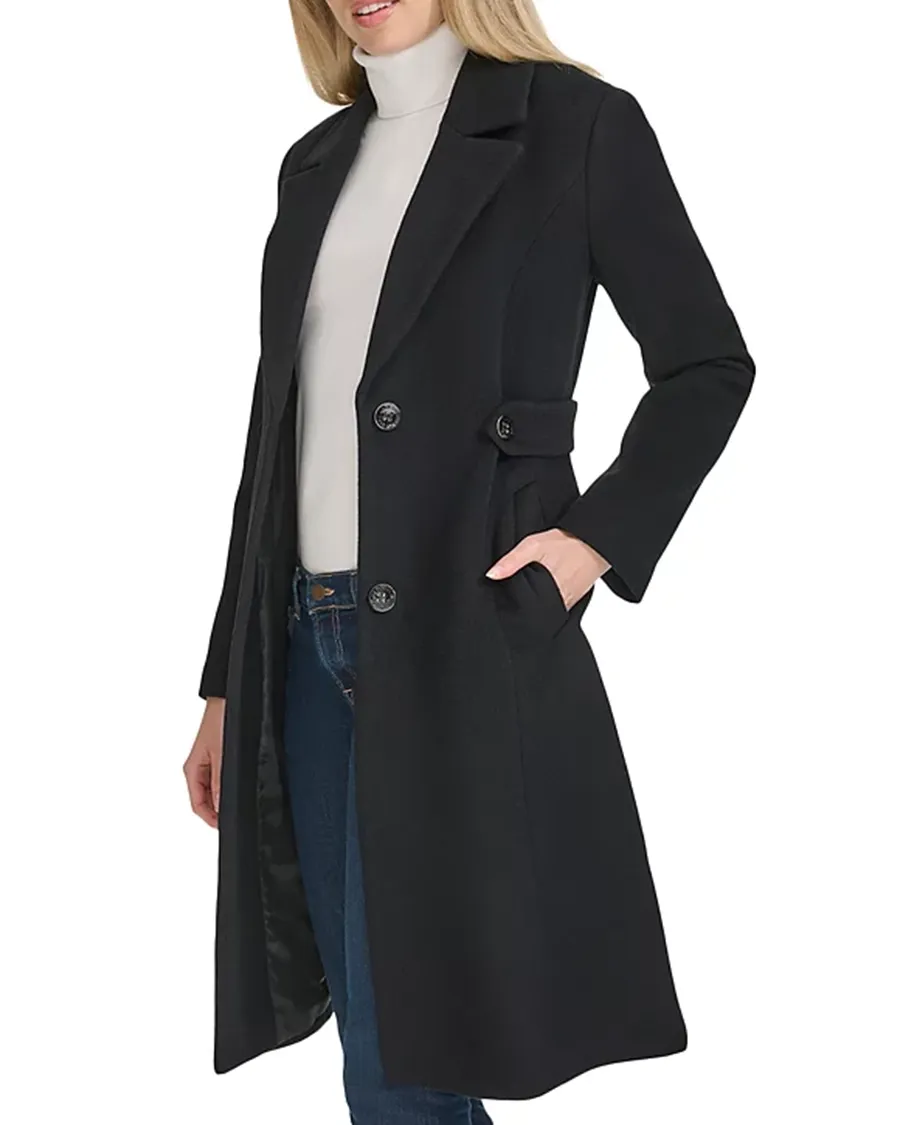 Front Button Closure Breasted Coat