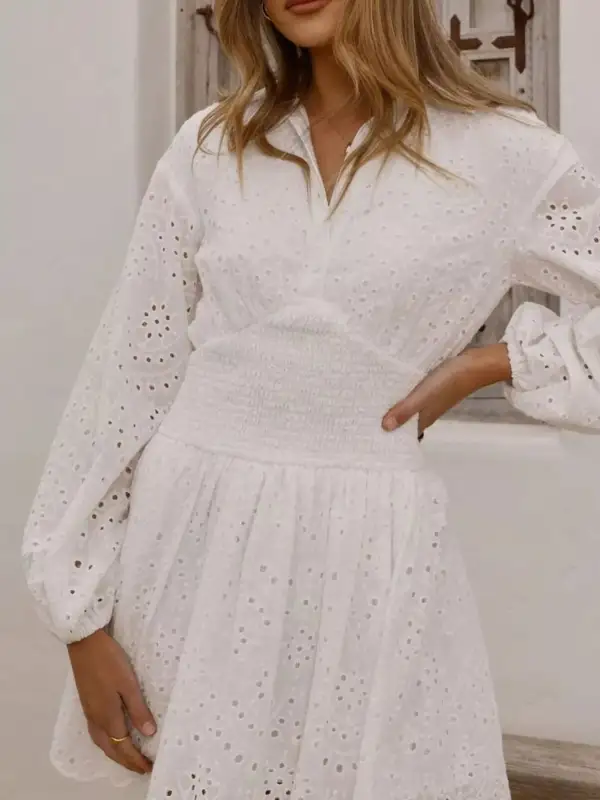 Eyelet Mini Dress