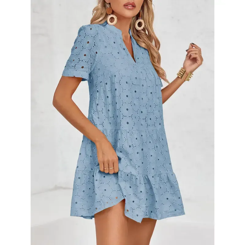 Women’s Flowy Lace V-Neck Dress