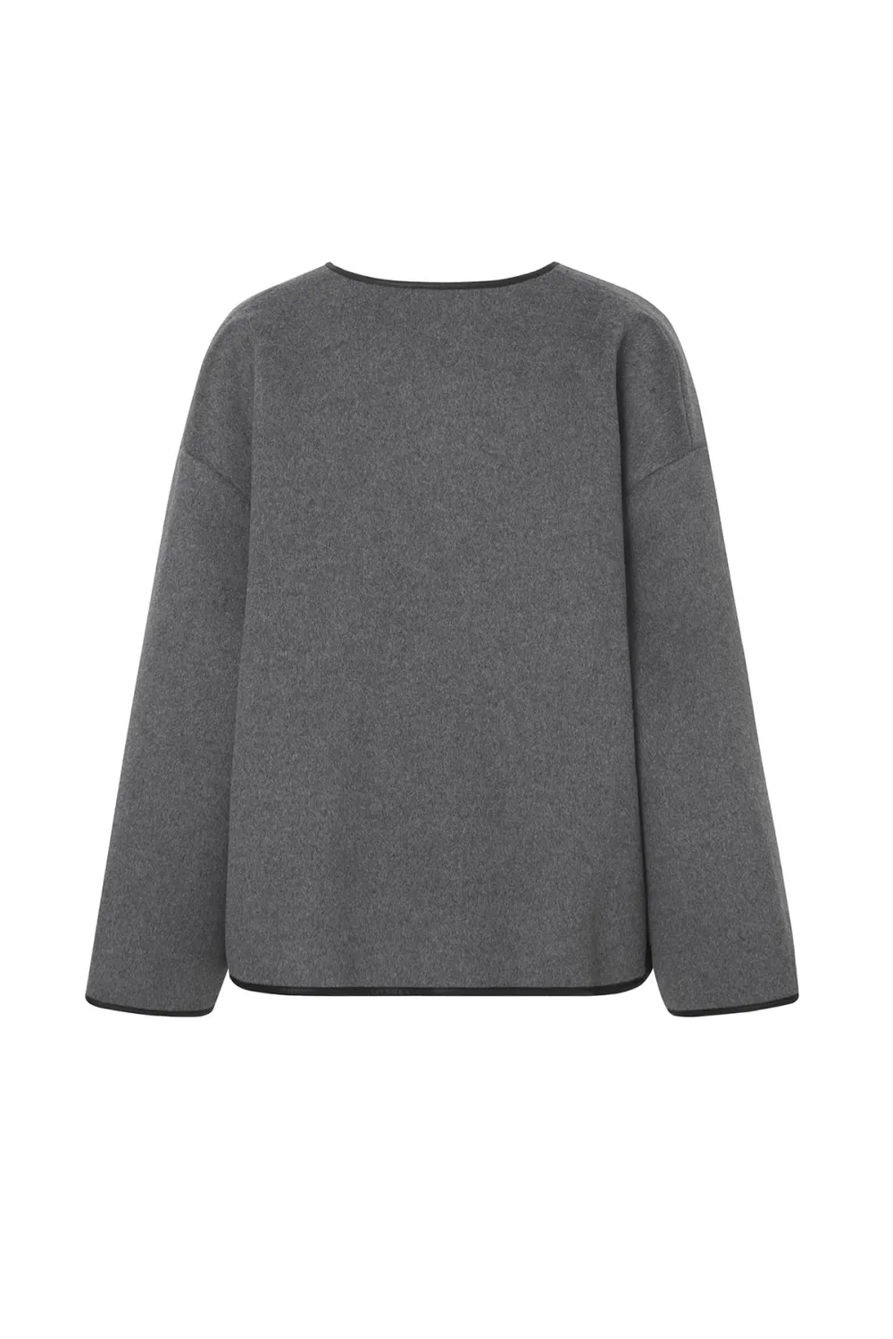 Asymmetric Hem Wool Jacket