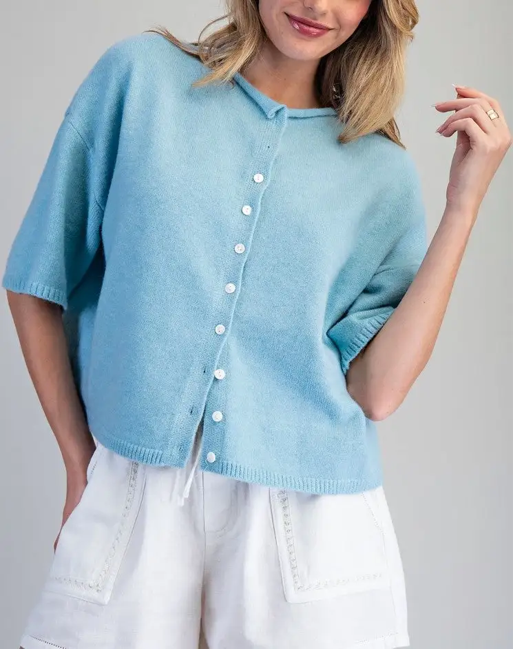 Relaxed Half Sleeve Cardigan