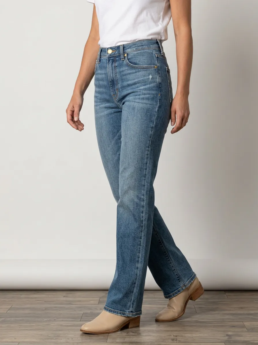 Straight-Leg High-Rise Women's Denim Jeans