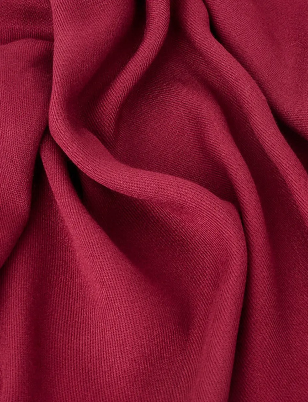 Elegant Cranberry Red Fringe Scarf