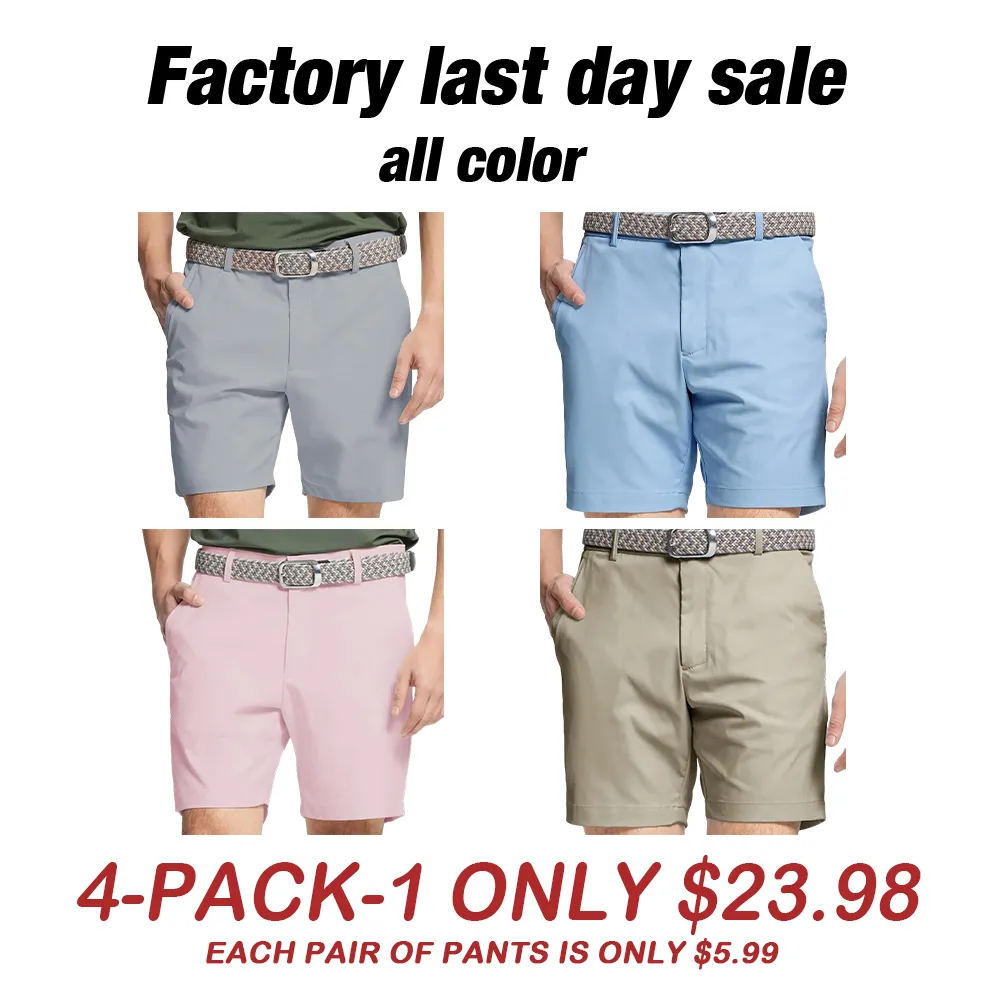 ✨ Quick Dry Golf Shorts | Stretch Waist & Moisture Wicking Fabric